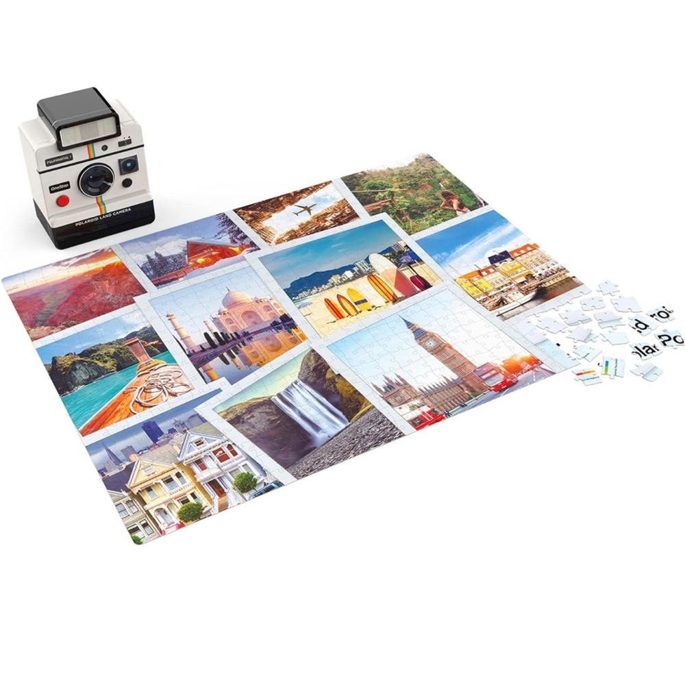 Polaroid, 500-Piece World Traveler Puzzle in 3D Tin Container